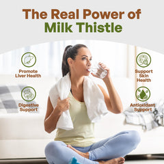 Go Nutra Milk Thistle silymarin-rich powder blends into smoothies easily.