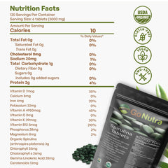 Go Nutra Spirulina vegan badge signals cruelty-free energy support