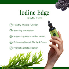 Go Nutrients Iodine Edge label highlights organic nascent iodine ingredients.