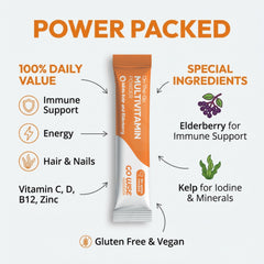 Go Wise On The Go berry powder dissolves easily for a quick, tasty daily boost