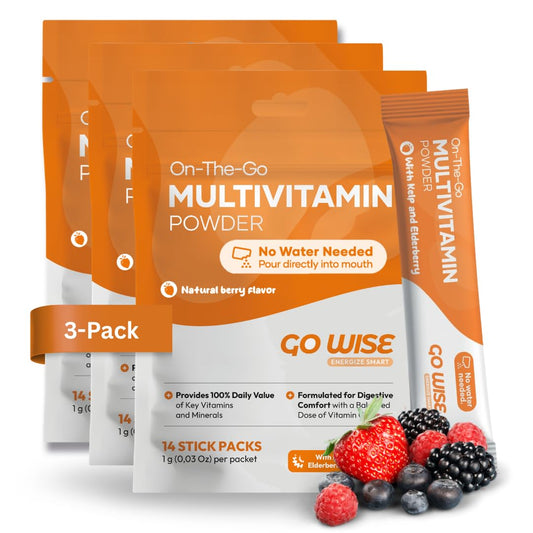 Go Wise On The Go multivitamin berry stick pack for convenient daily nourishment