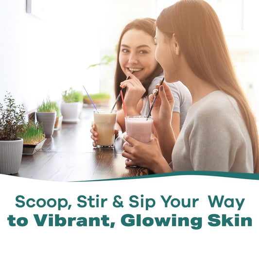 GOBIOTIX collagen scoop beside tub for easy daily protein intake.