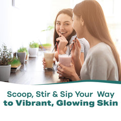 GOBIOTIX collagen scoop beside tub for easy daily protein intake.