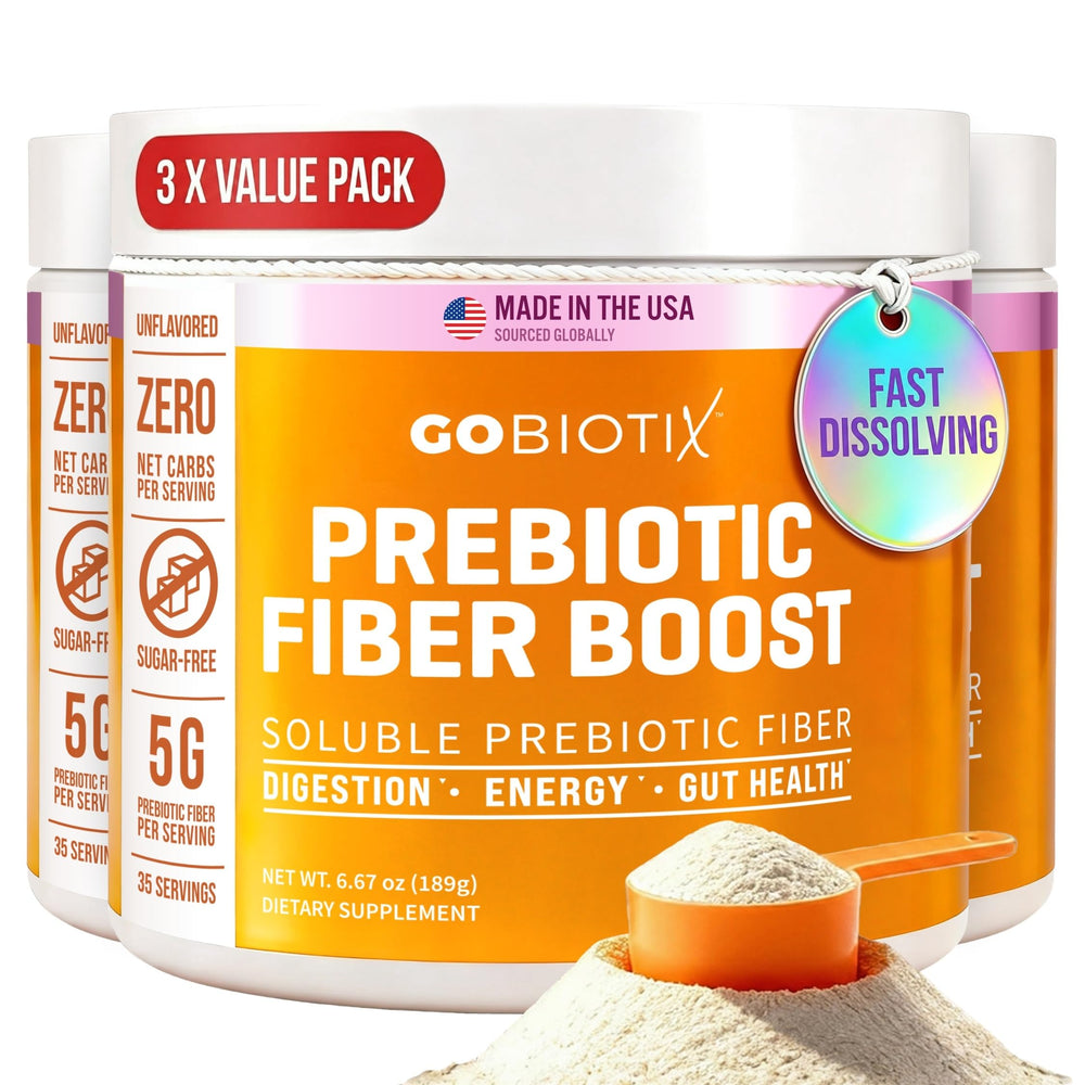 GOBIOTIX Fiber Supplement bottle pour for easy daily gut support.