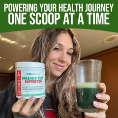 GOBIOTIX Greens Powder dissolves smoothly in water, ideal for quick daily nutrition