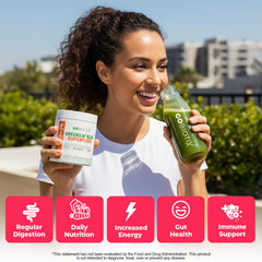 GOBIOTIX Greens Powder scoop for quick, nutrient-packed servings