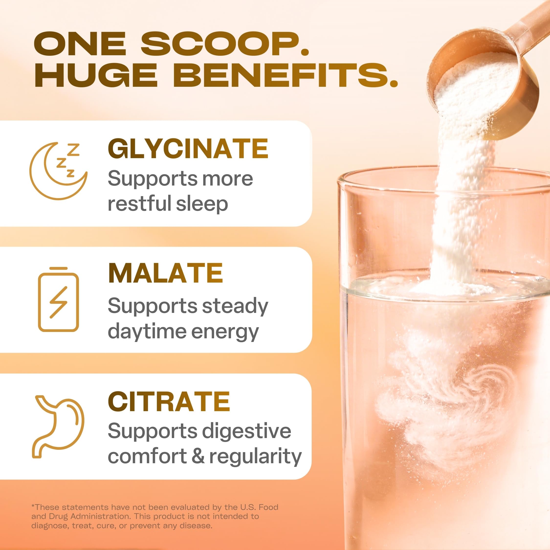 GoBiotix Magnesium Glycinate Powder honey citrus dissolving in water creates a refreshing, light flavor