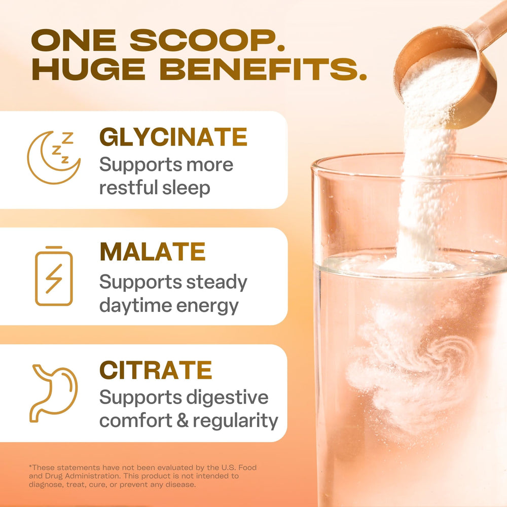 GoBiotix Magnesium Glycinate Powder honey citrus dissolving in water creates a refreshing, light flavor