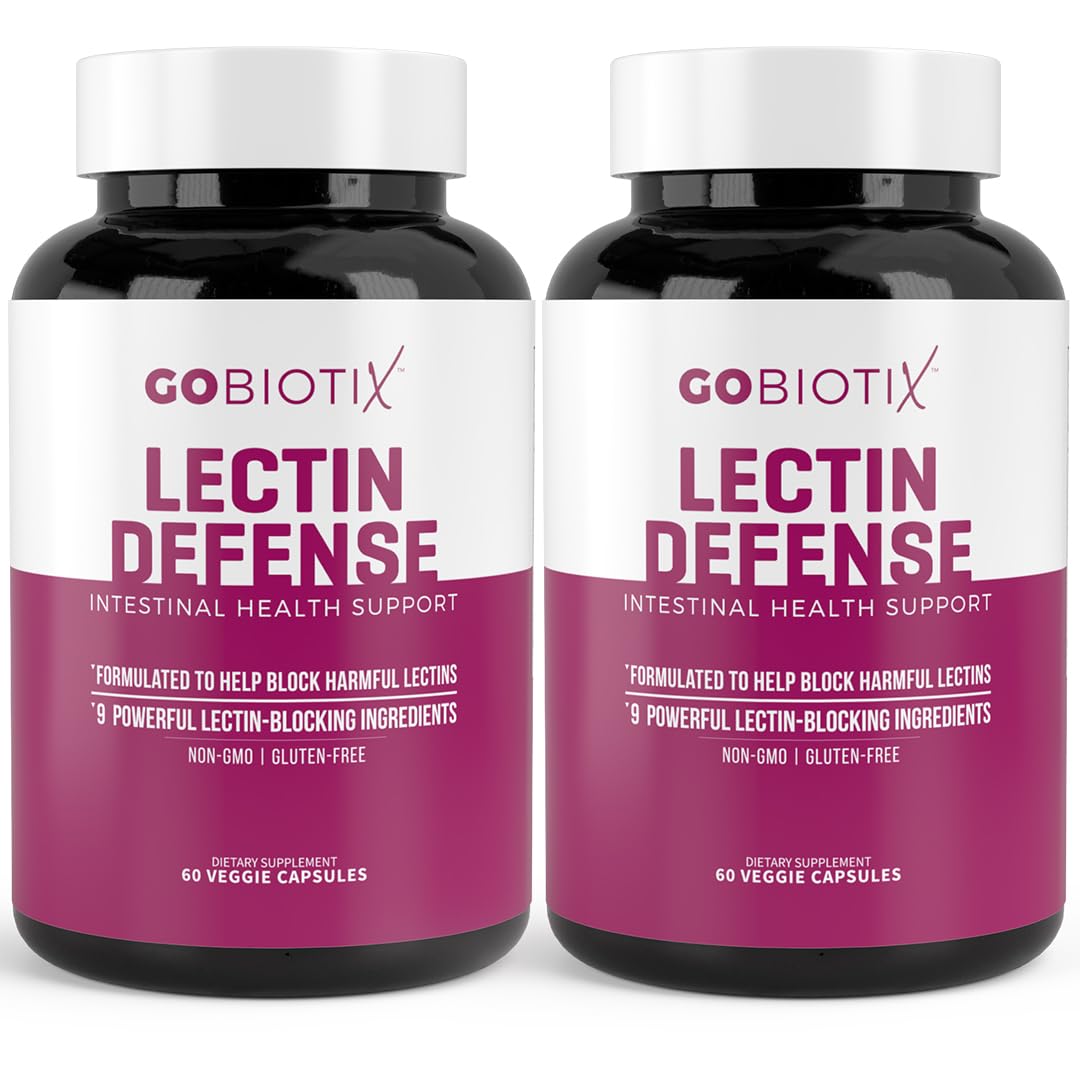 GoBiotix Lectin Defense bottle front view highlighting digestive comfort potential