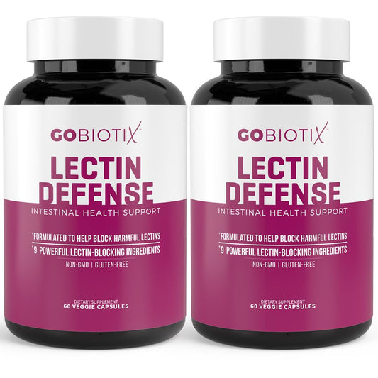 GoBiotix Lectin Defense bottle front view highlighting digestive comfort potential