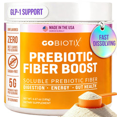 GOBIOTIX fiber supplement bottle shown for daily gut support