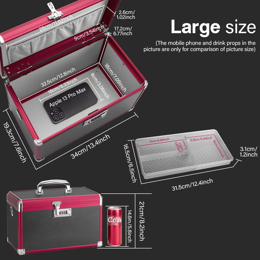 GODLONSEN medicine lock box open showing detachable tray and organization.