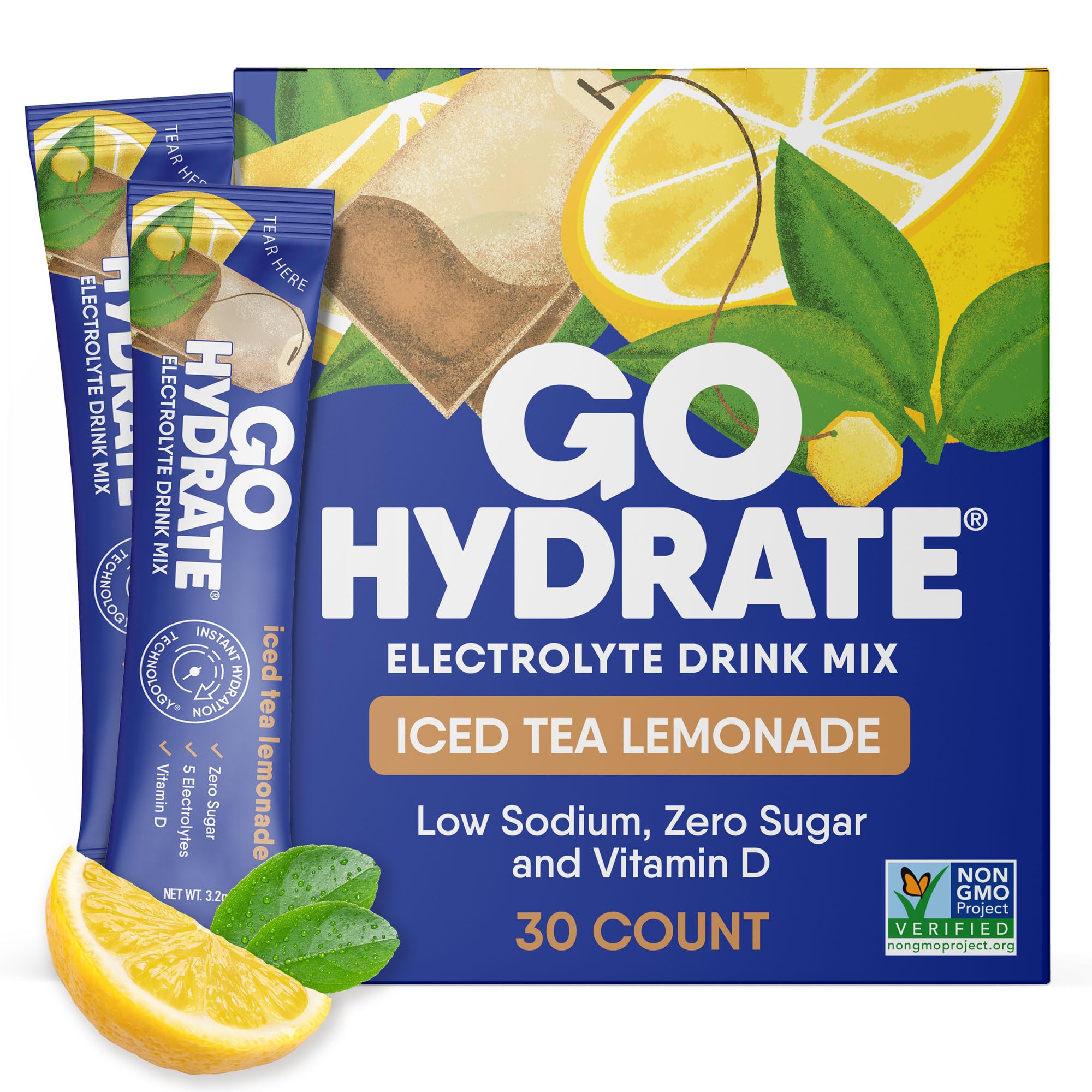 GoHydrate iced tea lemonade packets for on-the-go hydration