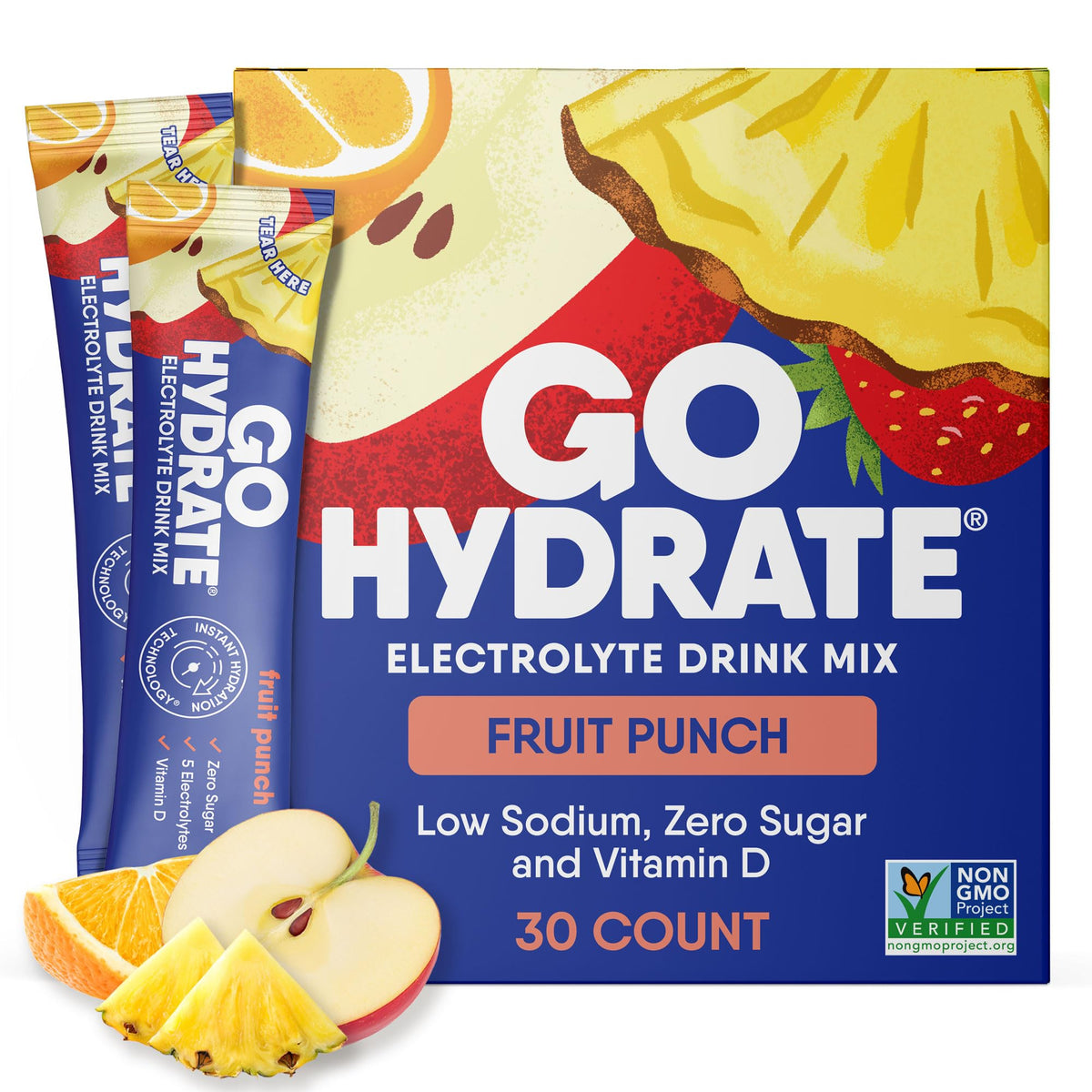 GoHydrate instant hydration packet dissolving in water for quick electrolyte balance