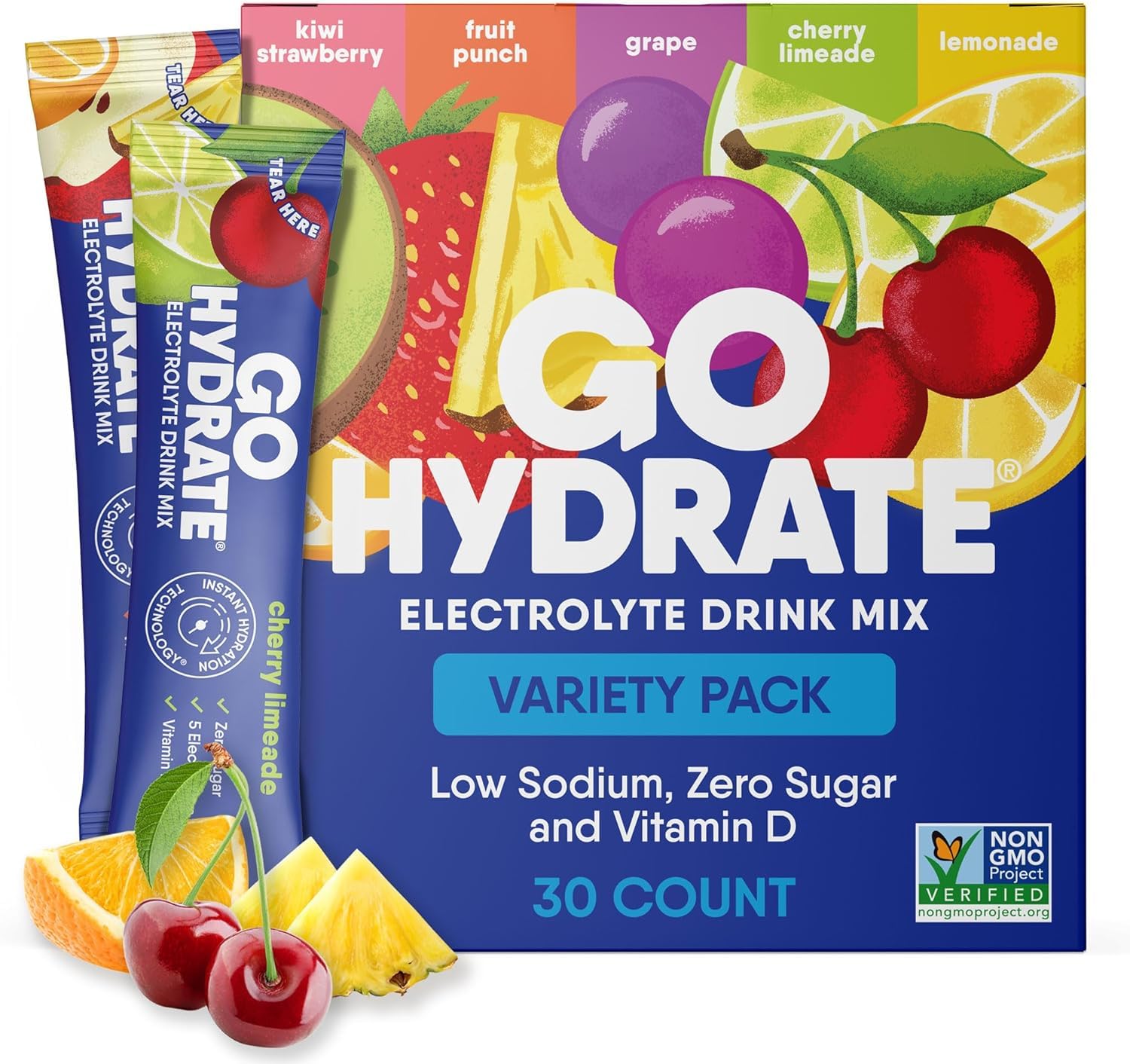GoHydrate variety pack box for everyday, sugar-free hydration.