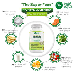 Going Vegan Moringa leaves green bundle reflects natural source of nutrients.