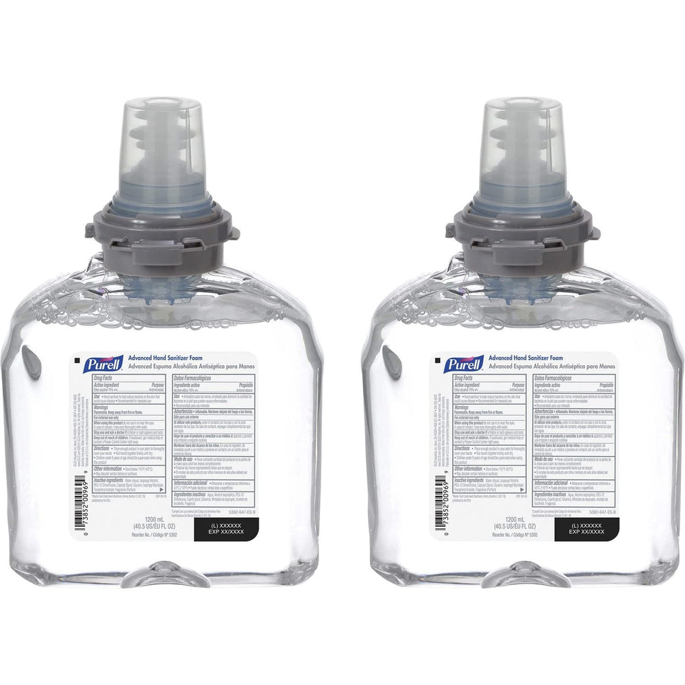 GOJO Purell foam refill 1200 ml bottle compatible with TFX dispenser.