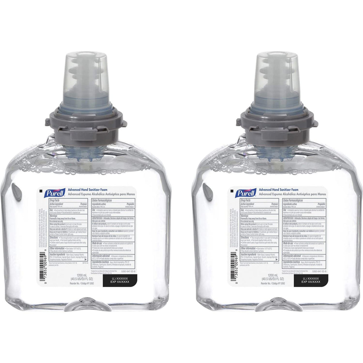 GOJO Purell foam refill 1200 ml bottle compatible with TFX dispenser.