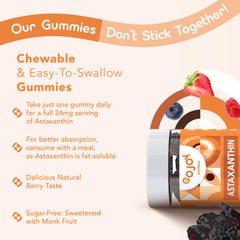 GOJOY NATURALS astaxanthin gummies taken with meals aids absorption