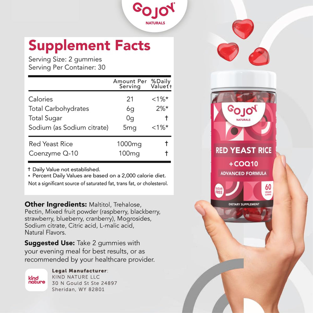 GOJOY Naturals gummies bottle pour shows convenient daily chewable format.