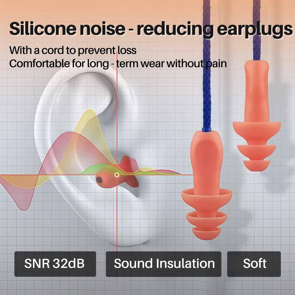 GOL-SIV corded earplugs with string for easy carrying on site.
