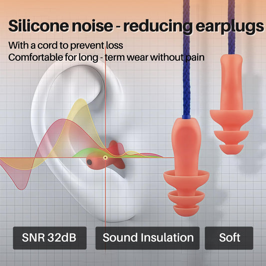 GOL-SIV corded earplugs with string for easy carrying on site.