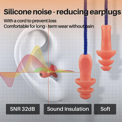 GOL-SIV corded earplugs with string for easy carrying on site.