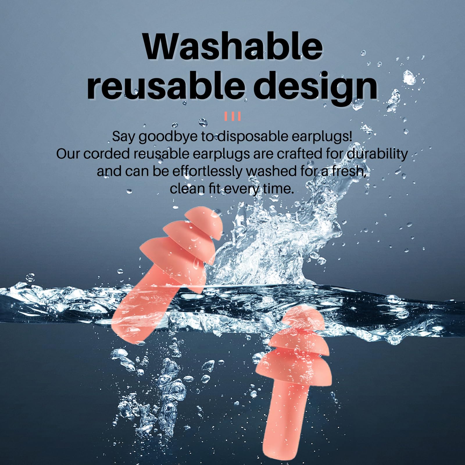GOL-SIV individually wrapped earplugs ready for hygienic use.