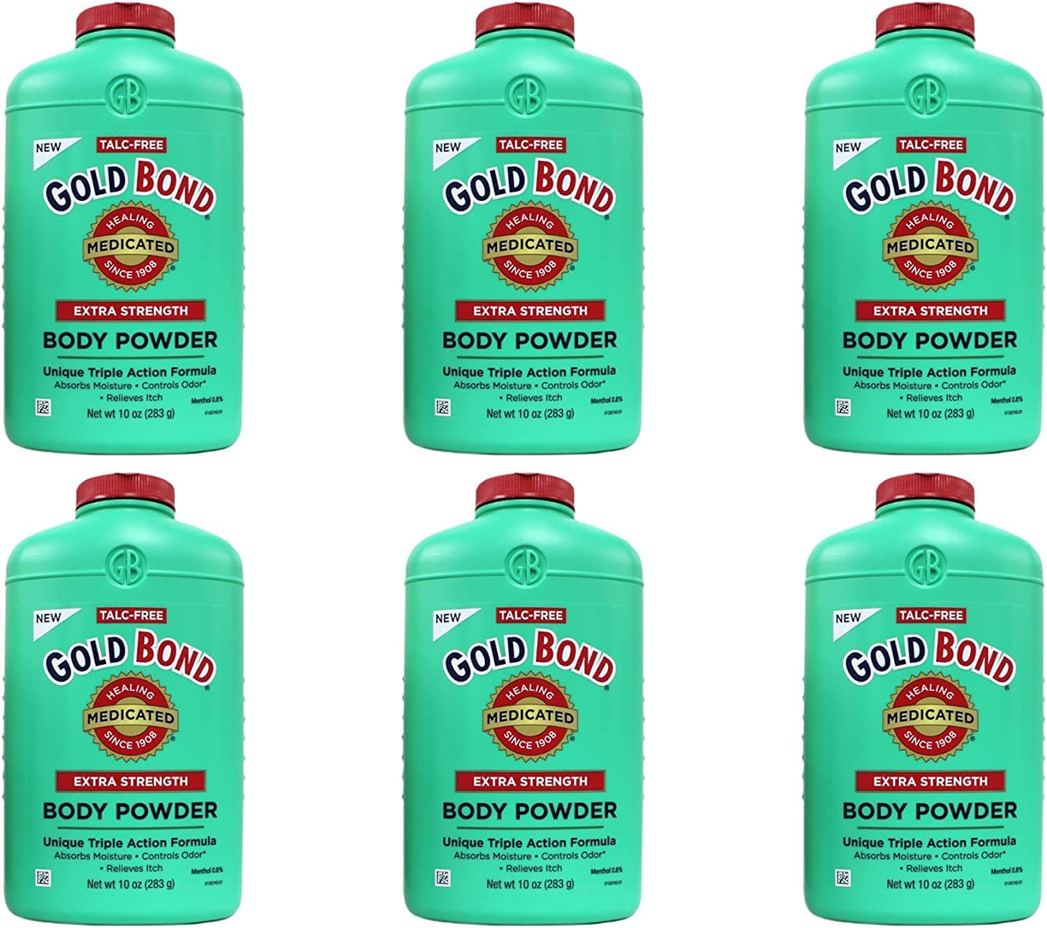Gold Bond Medicated Extra Strength Body Powder 10 oz bottle for cooling and dryness relief.