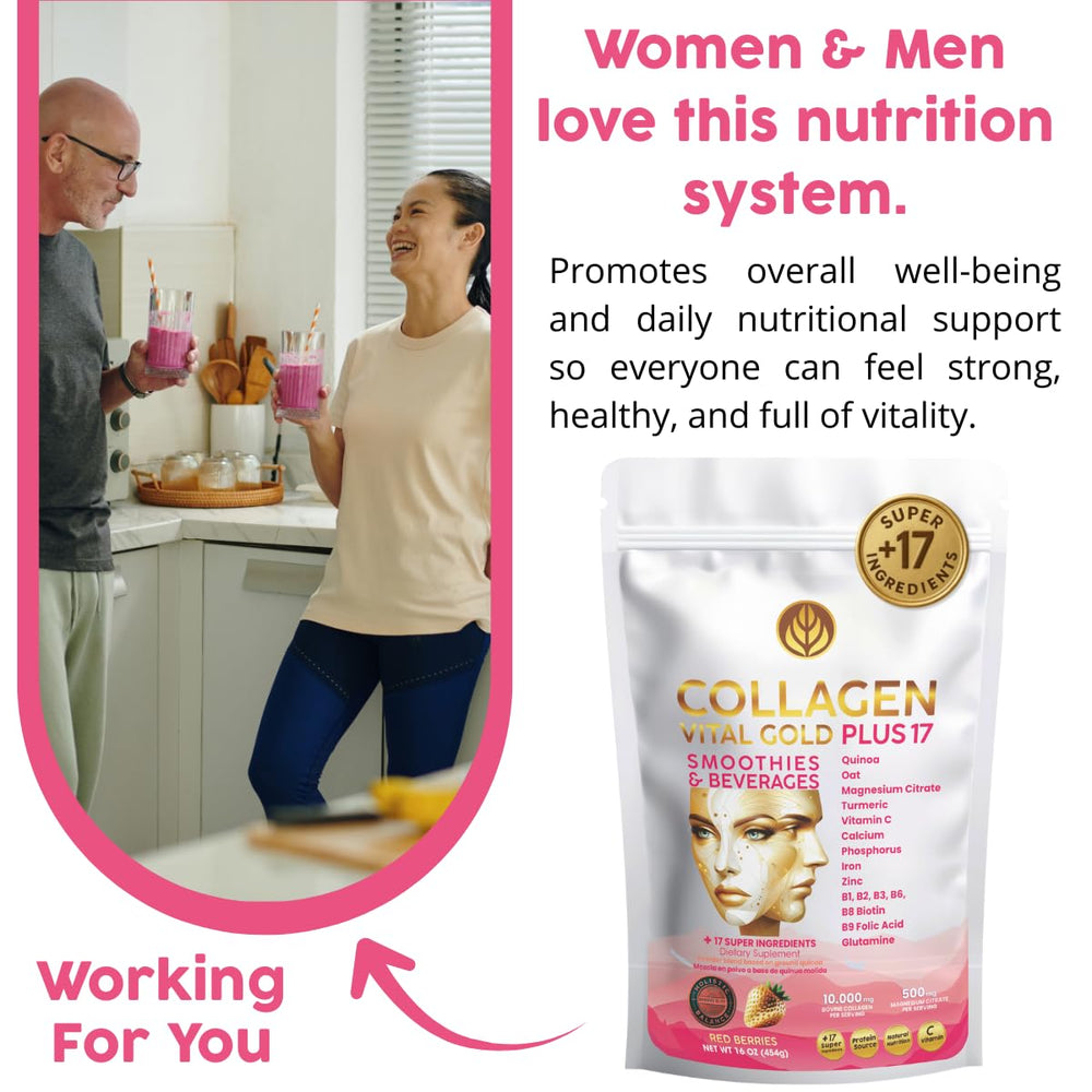 Gold Vital Life 17+ superfoods ingredients blend highlighted