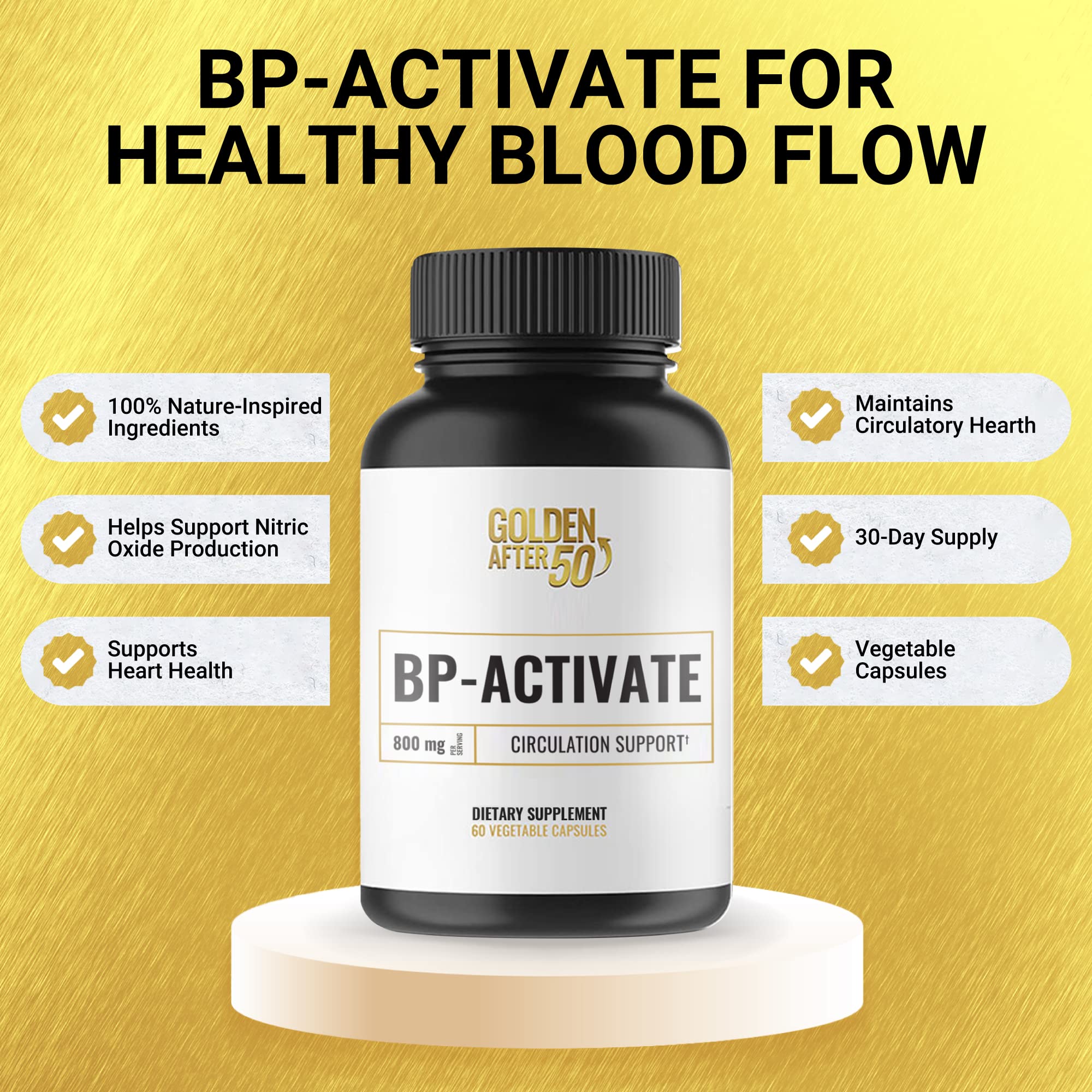 Golden After 50 BP-Activate label view emphasizing essential amino acids