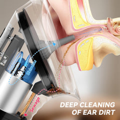 GOLFOEE ear cleaner IPX7 waterproof design supports safe bathroom use.