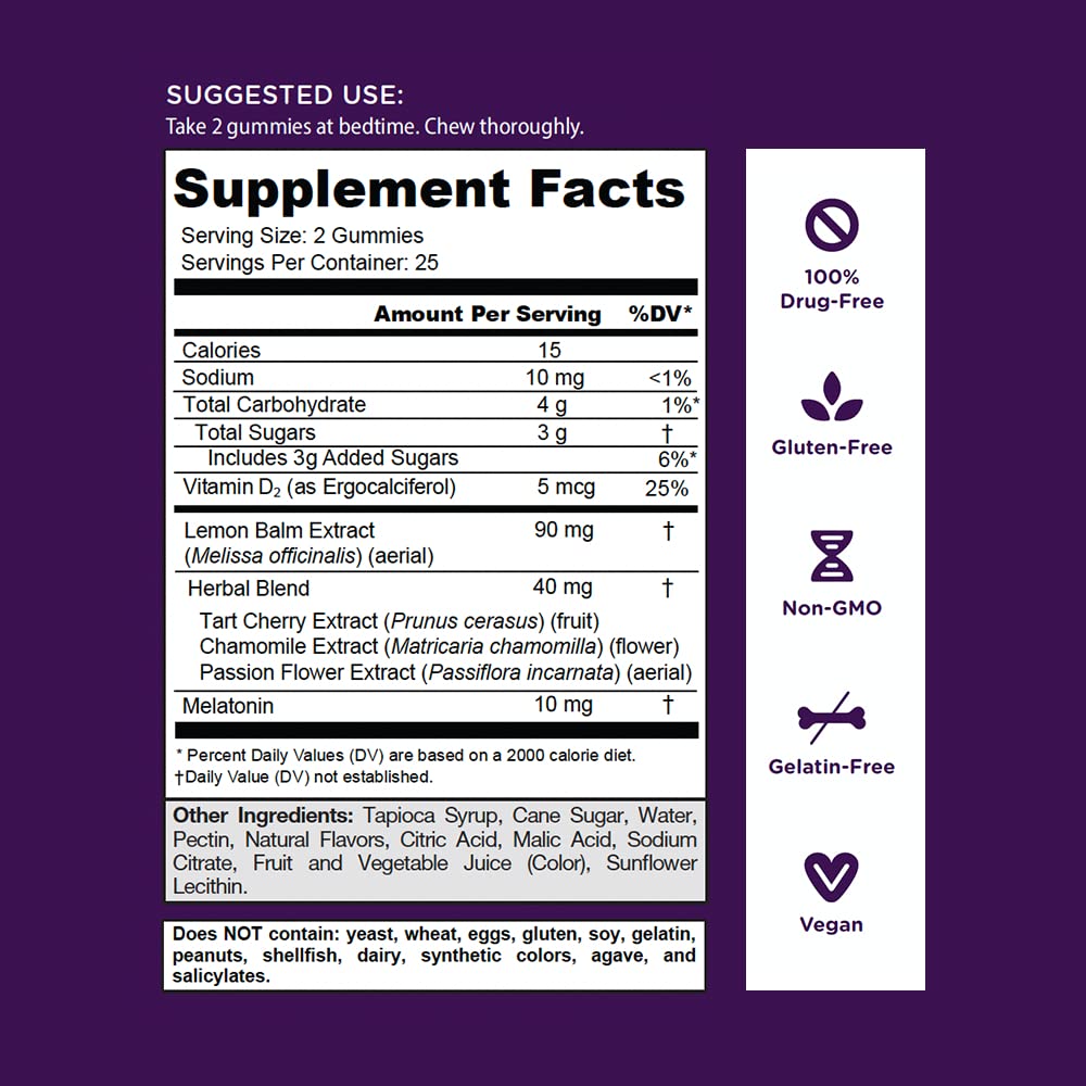Goli nutrition facts label highlighting vegan, gluten-free, and gelatin-free formula.