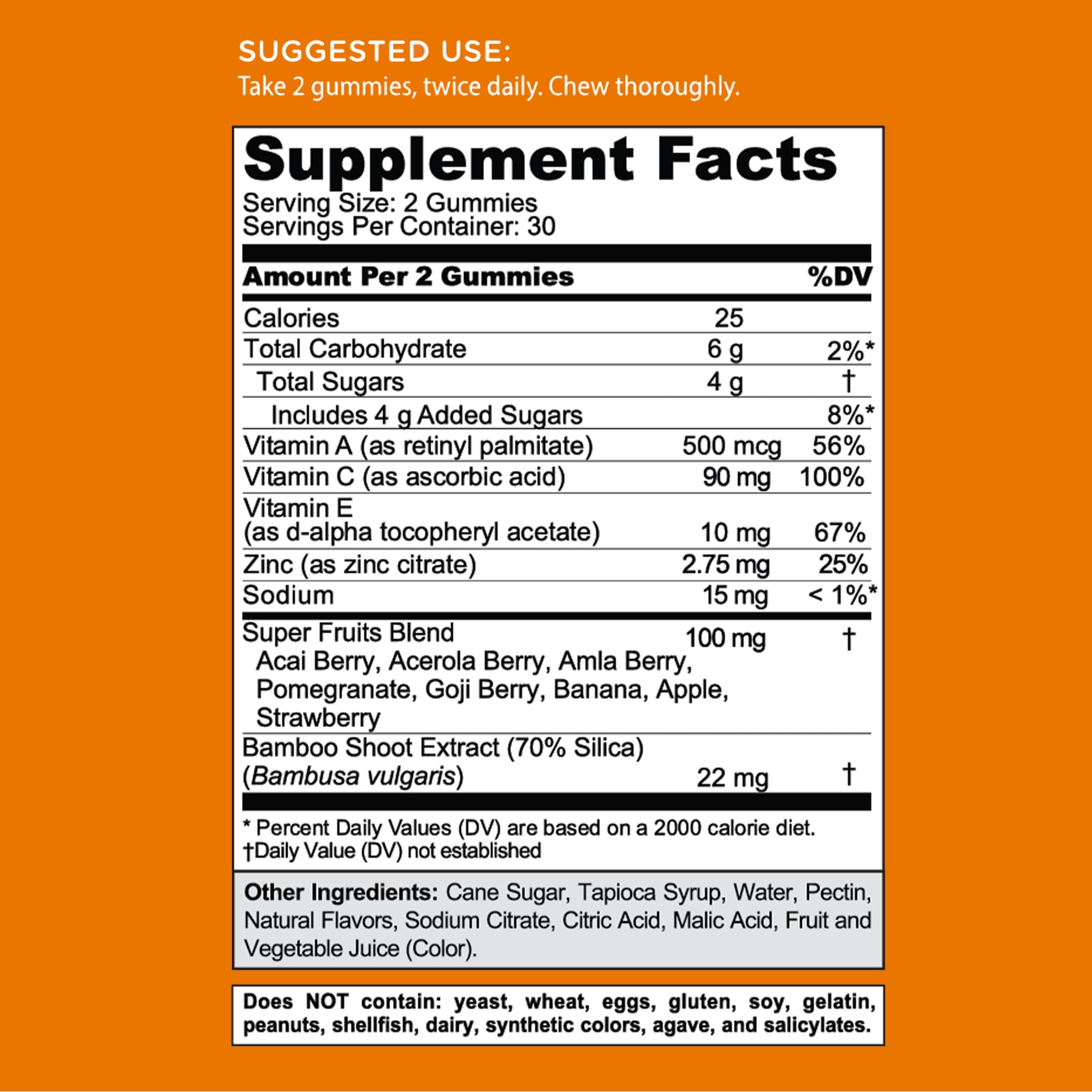 Goli Superfruits bamboo silica ingredient visual.