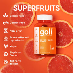 Goli Superfruits gummy snack time, a delicious daily ritual.