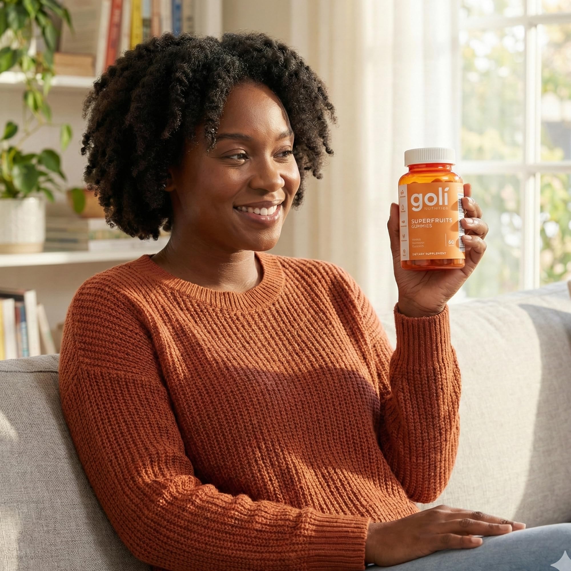 Goli Vegan gluten-free gummies jar illustrating plant-based formulation