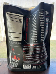 Cookies n Cream flavor serving of Goliath Labs whey with a spoon.