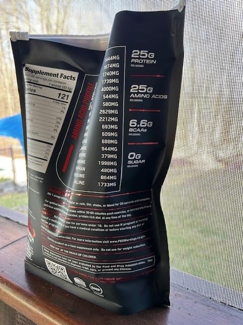 Goliath Labs whey powder serving area shows accurate dosage.