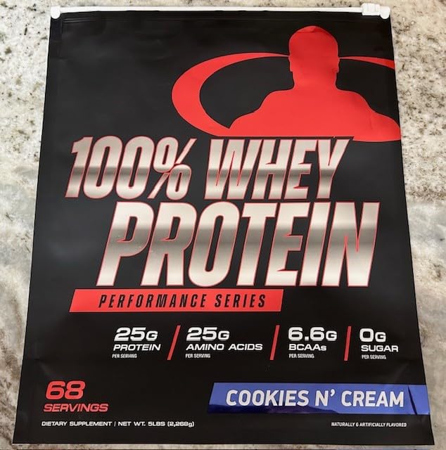 Goliath Labs whey shake in a glass after training sessions.