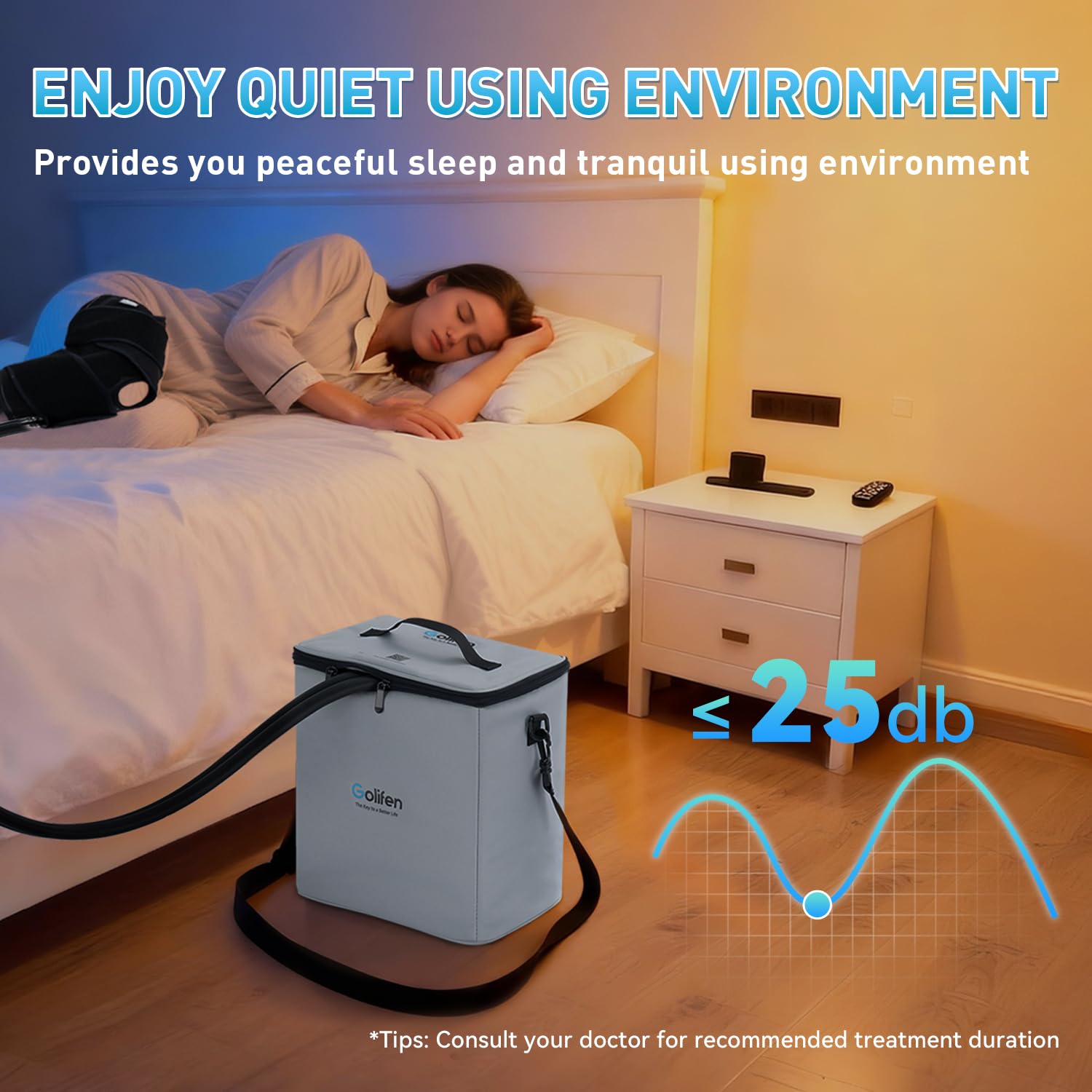 Golifen lightweight setup suitable for home, clinic, and travel