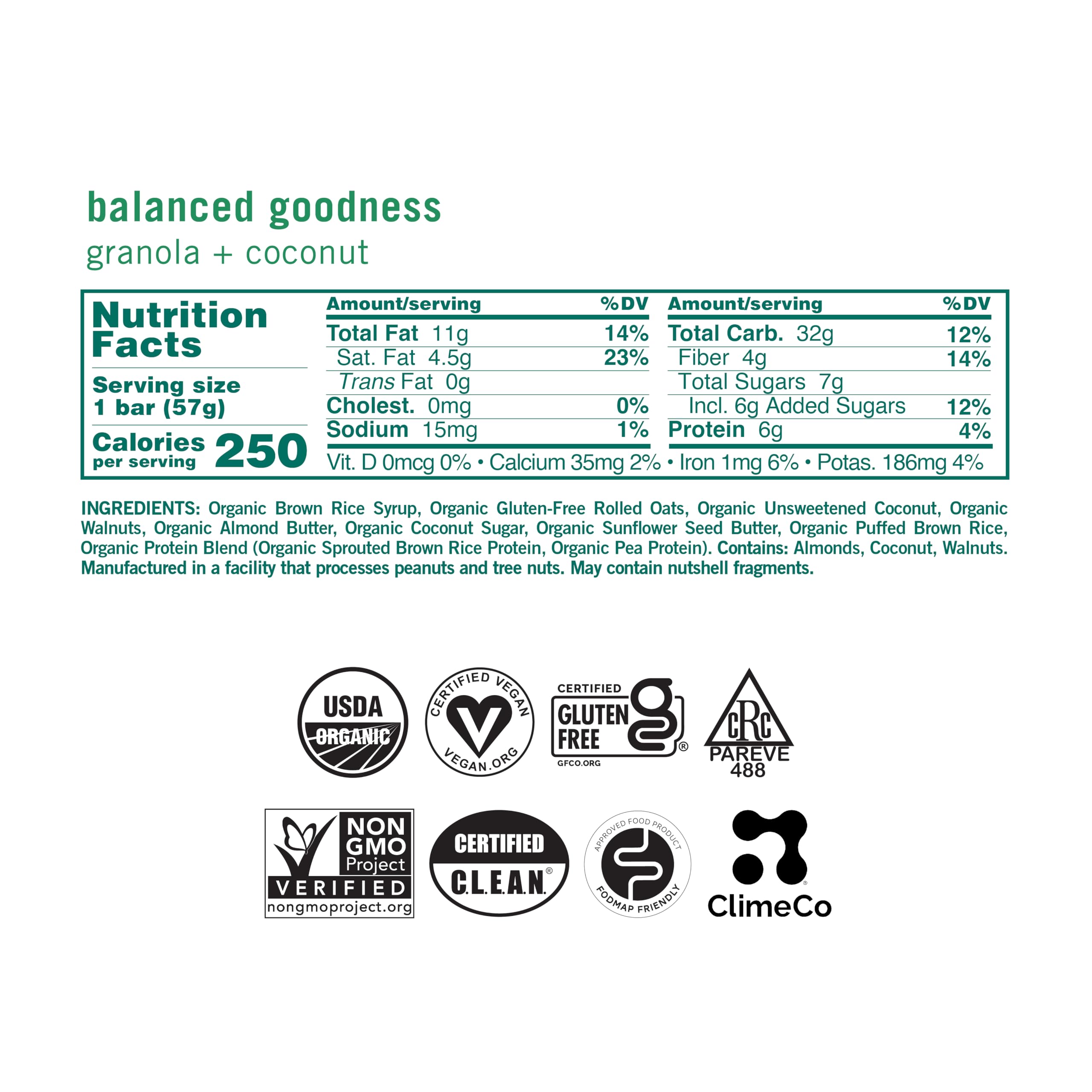 GoMacro granola coconut bar close-up showcases plant-based protein for energy