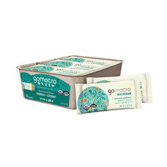 GoMacro granola coconut pack highlights gluten-free oats and real coconut for clean snacking
