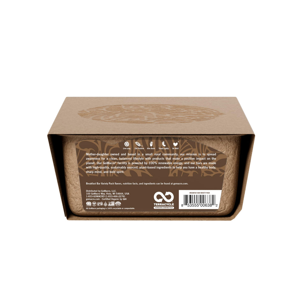 GoMacro MacroBar Maple Sea Salt front view with sweet-salty flavor hints.