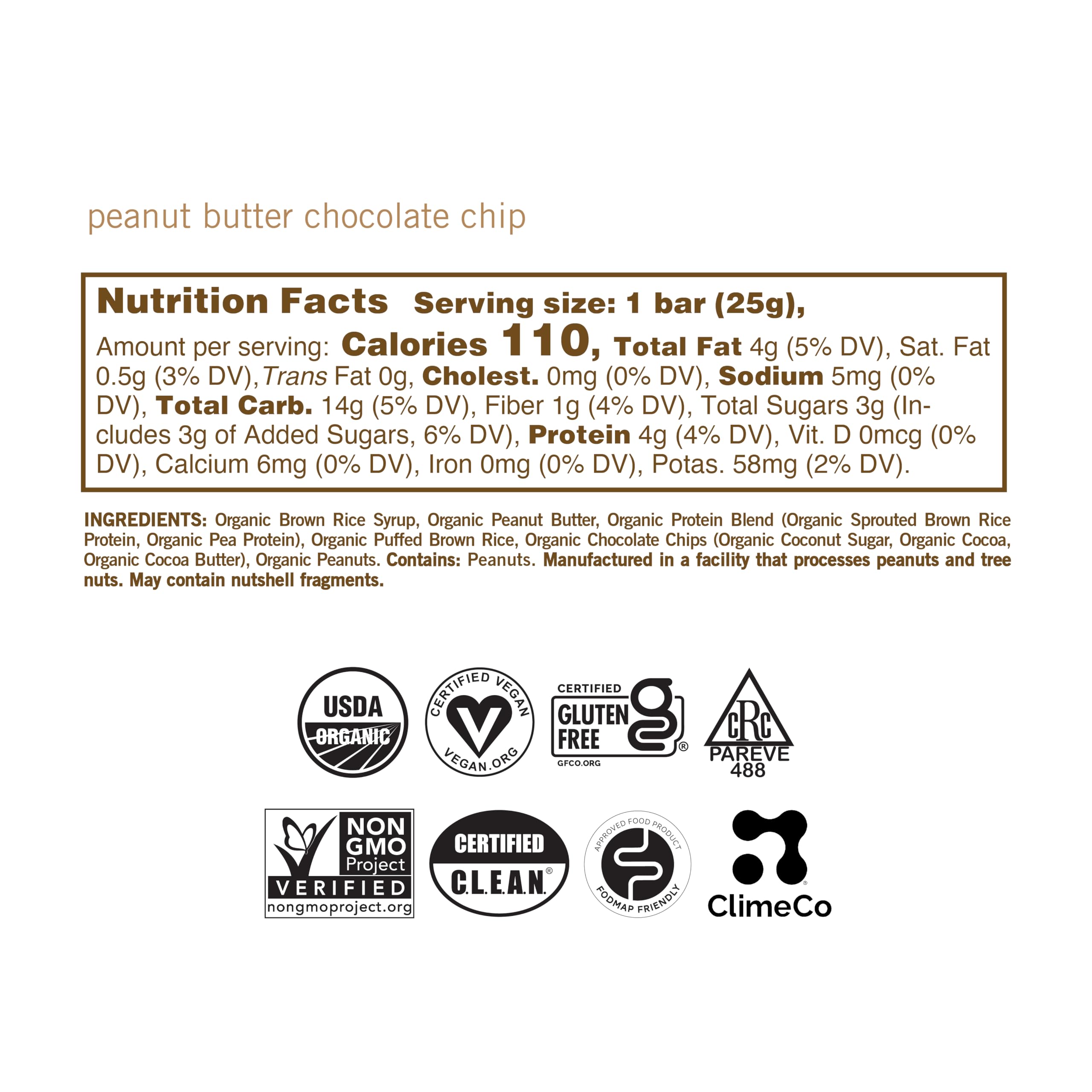 GoMacro MacroBar Mini double chocolate peanut butter chips close-up, indulgent vegan snack
