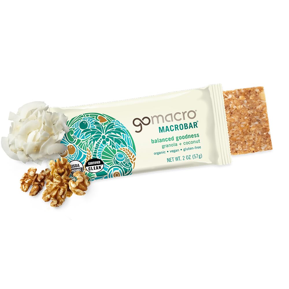 GoMacro plant-based protein bar with oats supports on-the-go nutrition