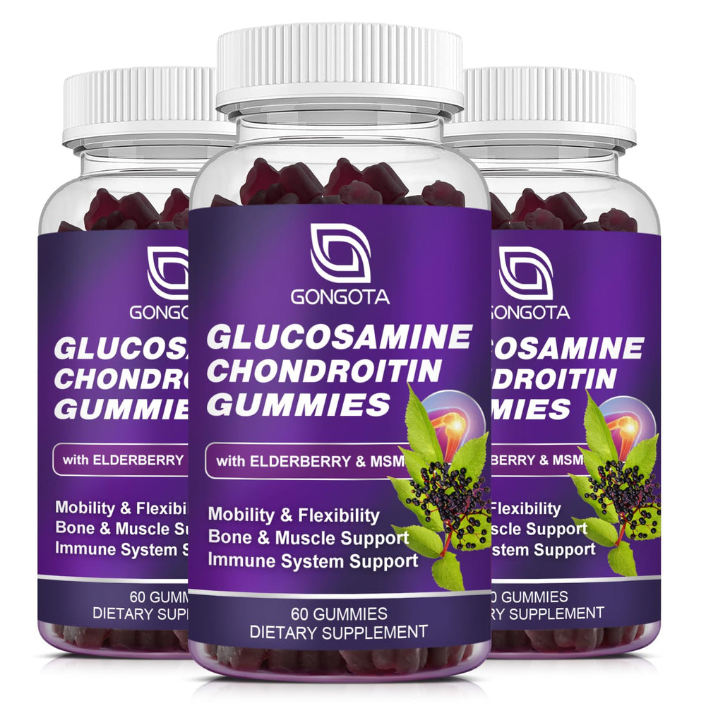 GONGOTA Glucosamine Chondroitin Gummies pack front for daily mobility support.