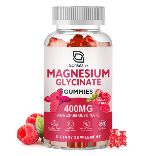 GONGOTA Magnesium Glycinate Gummies bottle-front showing calm wellness potential
