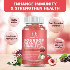 GONGOTA soursop gummies collection highlights elderberry and sea moss antioxidants.