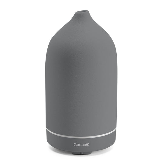 Gooamp 200ML ceramic diffuser top view emitting a delicate aroma for a calm space.