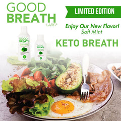 Goodbreath Mouthwash Alcohol-Free Label emphasizes gentle, irritation-free mouth care.